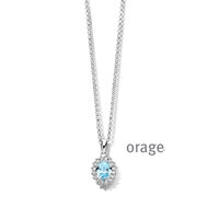 Orage ketting BA309 entourage blauw topaas