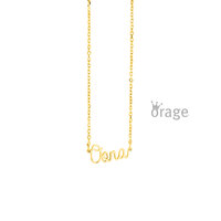 Naamketting  script-goudkleurig-forçat K2810