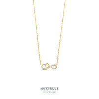18 Karaat gouden Ketting Aucielle AK0103C/45 met infinity en hartje