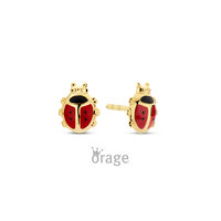 9 karaat Gouden Oorbellen Orage Kids K2947 lieveheersbeestje