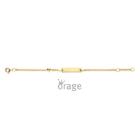 9 karaat Gouden Armband met Naamplaatje Orage Kids K2956