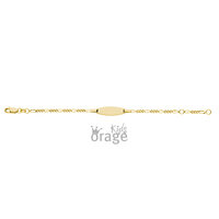 9 karaat Gouden Armband met Naamplaatje Orage Kids K2656