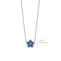 Silver Rose Ketting P2590BLU
