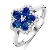 Silver Rose ring R2590BLU
