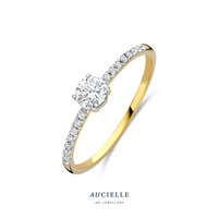 18 karaat gouden ring Aucielle AR9025A labgrown diamant