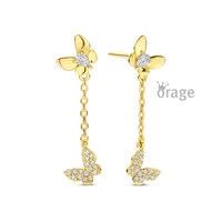 Orage Kids Oorbellen K3003 vlinder verguld